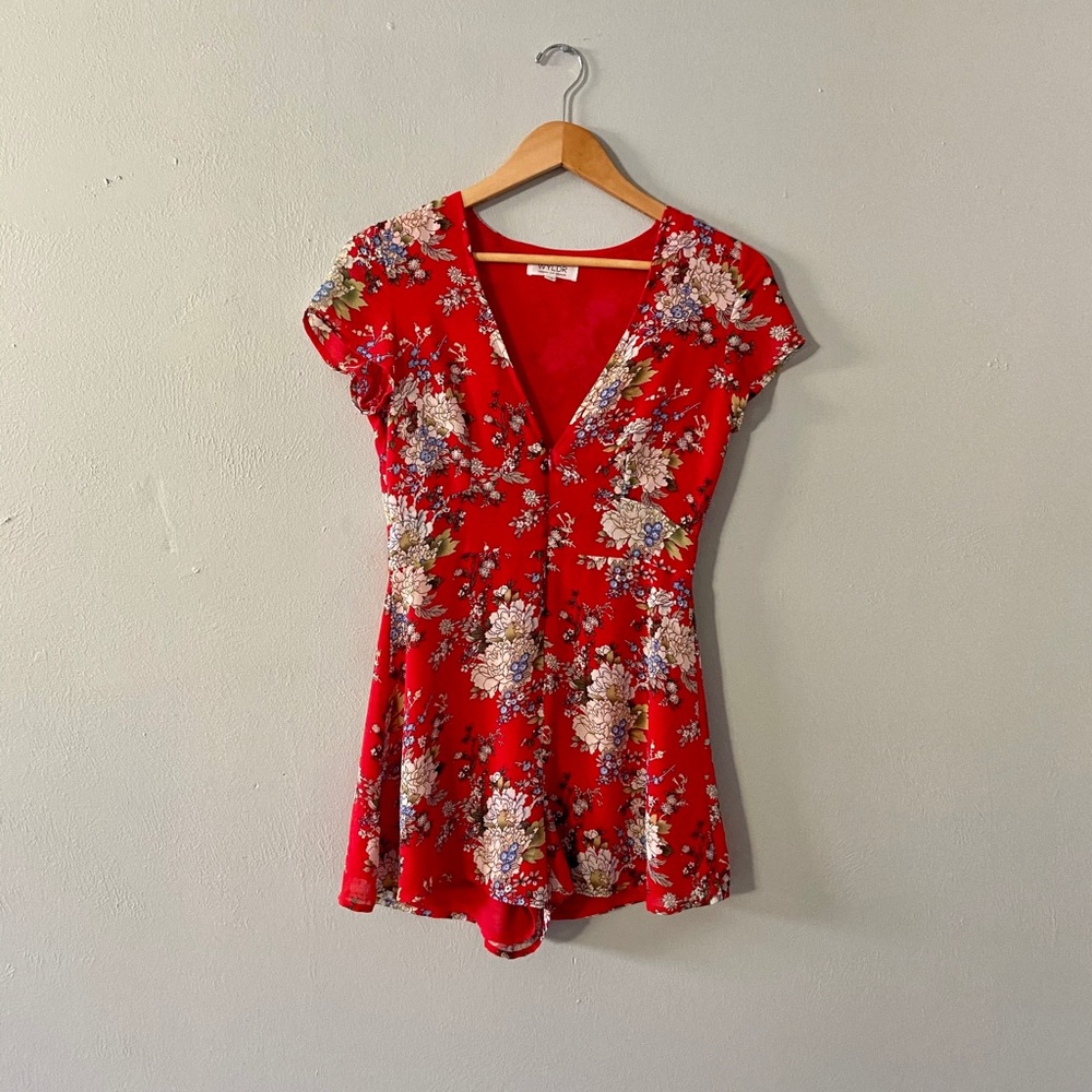 Floral Shorts Jumpsuit